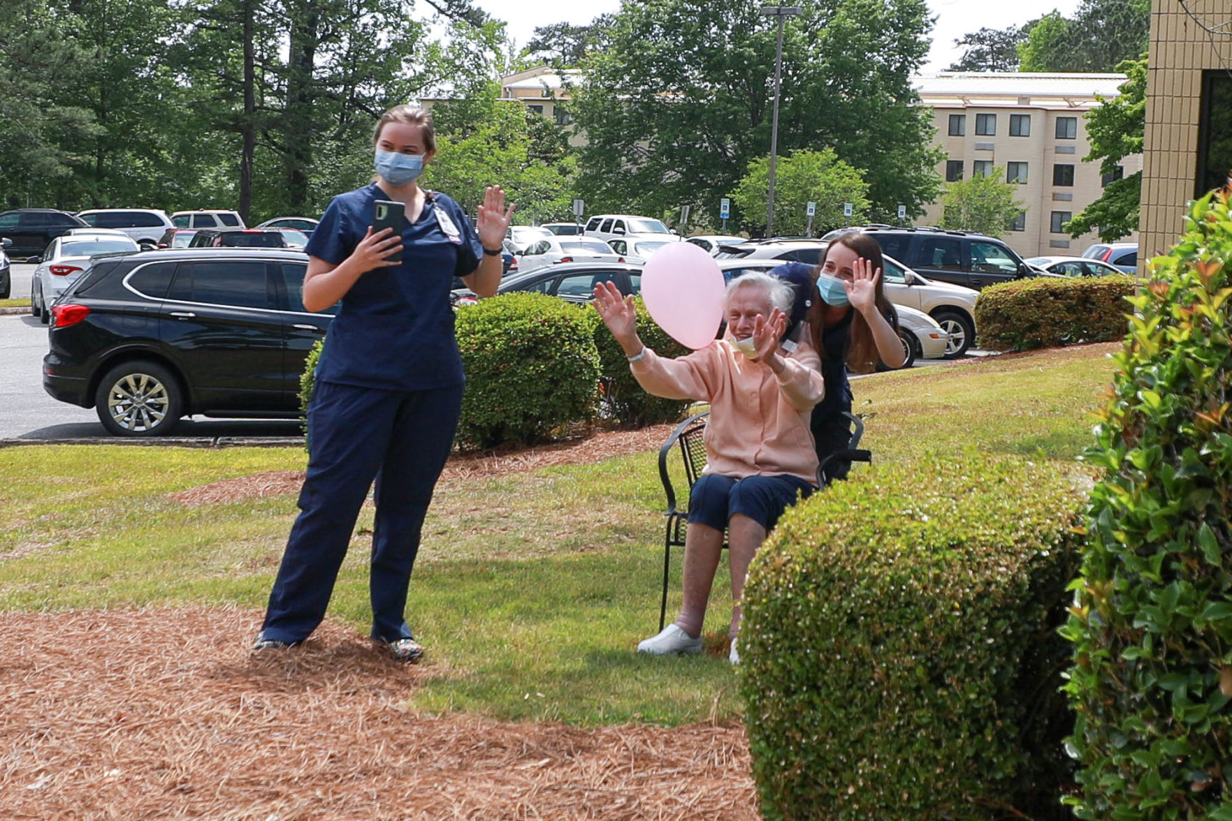 Car parade for Oak Park Nursing Home and Independent Living Community residents